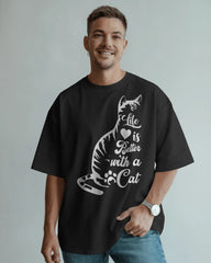Hayat Kediler İle Güzel Kişiselleştirilebilir Tişört
