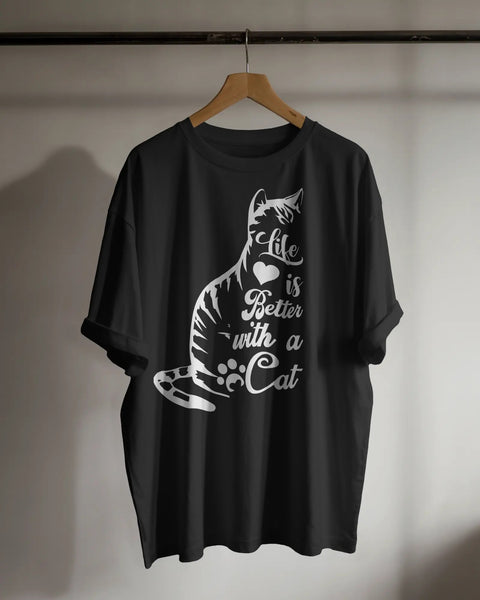 Hayat Kediler İle Güzel Kişiselleştirilebilir Tişört