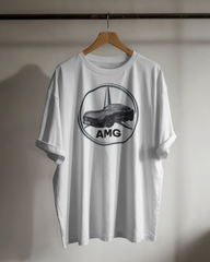 Chevrolet Camaro İlhamlı Spor Araba Tasarımlı Unisex Oversize Beyaz Tişört – Retro Streetwear Koleksiyonu