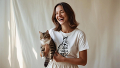 Hayat Kediler İle Güzel Kişiselleştirilebilir Tişört