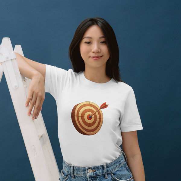 Hedefe Saplanan Ok Tasarımlı Tişört – Bullseye Focus Tee