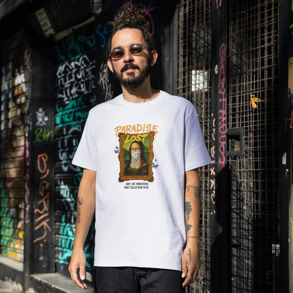 Paradise Lost Temalı Tişört – Anlamlı Mesajlı Sanatsal Unisex Tişört