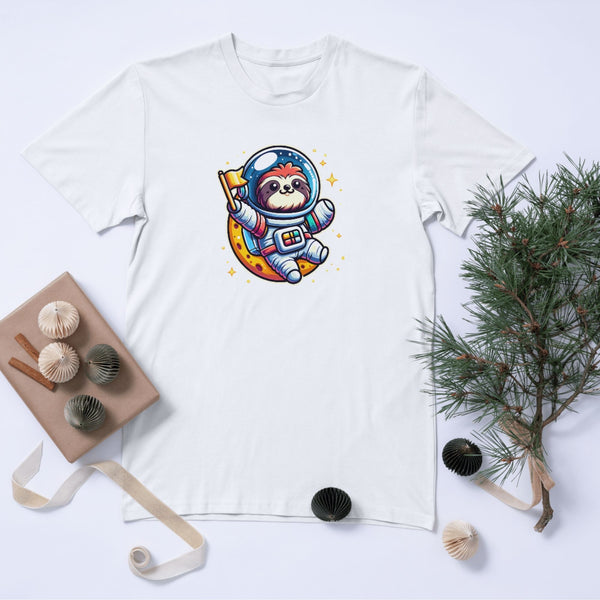 Astronot Tembel Hayvan Tasarımlı Tişört – Sevimli Uzay Macerası
