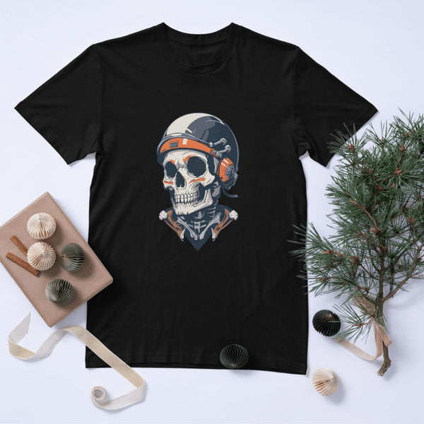 İskelet Astronot Tasarımlı Siyah Tişört – Space Skull Rebel Tee