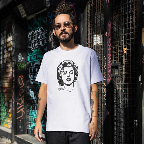 Marilyn Monroe Siluet Tişört – İkonik Sanat Baskılı Unisex Tasarım