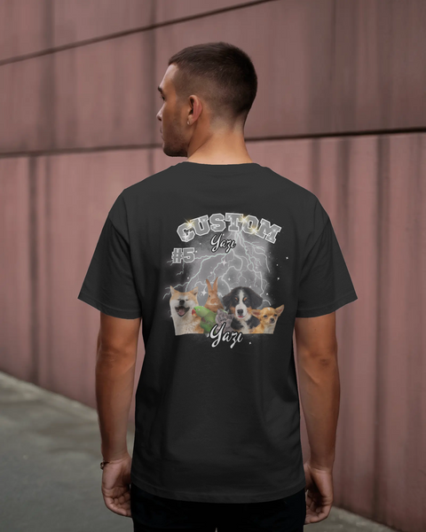 Unisex Kişiye Özel Hayvan Dostlar Tişörtü