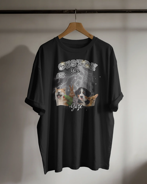 Unisex Kişiye Özel Hayvan Dostlar Tişörtü